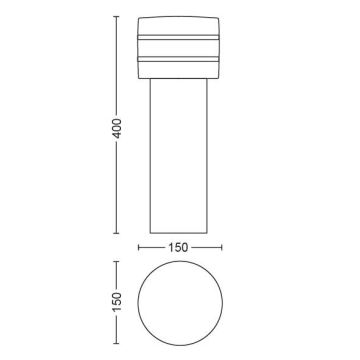 Philips - LED dimmbare Außenlampe Hue TUAR 1xE27/9,5W/230V