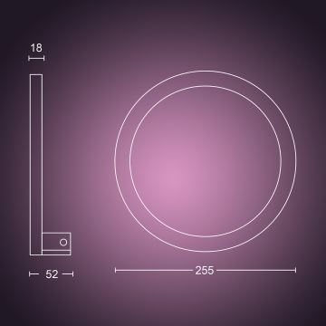 Philips 40901/31/P9 - LED Wandleuchte HUE SANA LED/20W/230V