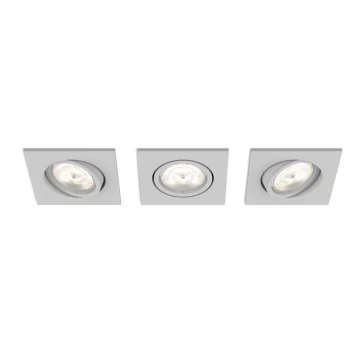 Philips 50123/87/P0 - PACK 3x LED Dimmbares Einbaulicht CASEMENT LED/4,5W/230V