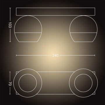 Philips - LED dimmbare Spot Hue BUCKRAM 2xGU10/5W/230V