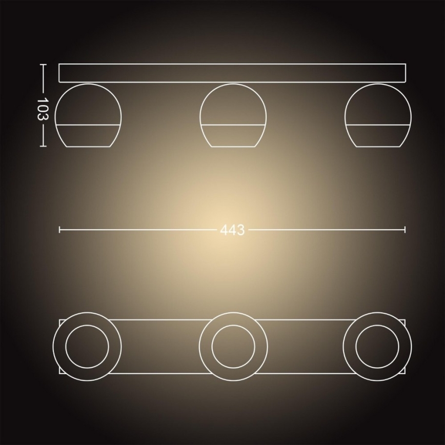 Philips - LED dimmbare Spot Hue BUCKRAM 3xGU10/5W/230V