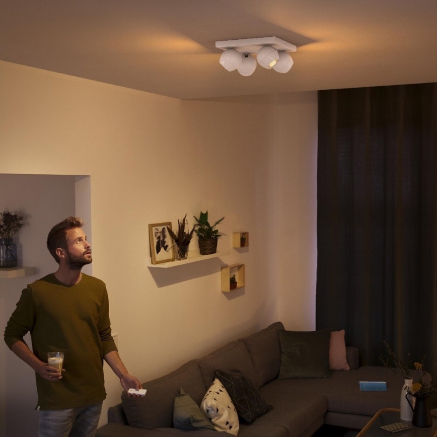 Philips - LED dimmbare Spot Hue BUCKRAM 4xGU10/5W/230V