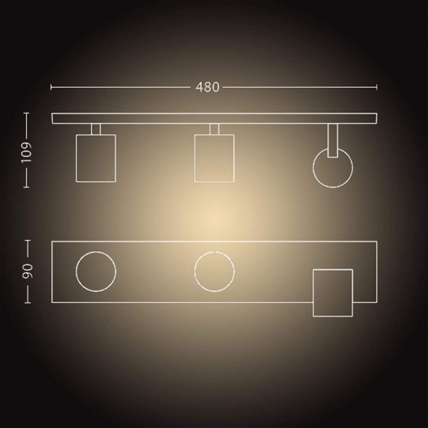 Philips - LED-Dimmstrahler Hue RUNNER 3xGU10/5W/230V + Fernbedienung