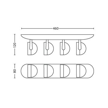 Philips - LED Spotlight 4xLED/3W/230V