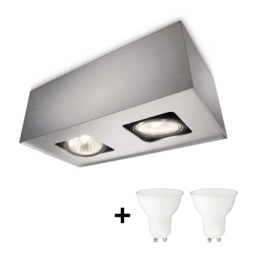 Philips 56232/48/PN - LED Spotlight TEMPO 2xGU10/6W/230V