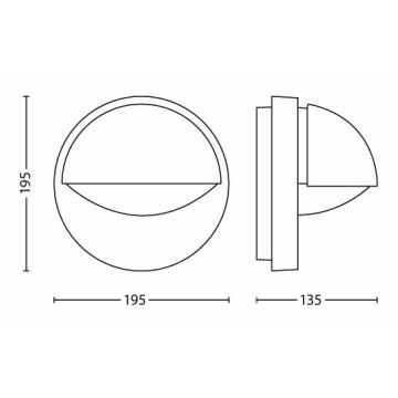 Philips - Außenwandbeleuchtung JUNE 1xE27/12W/230V IP44