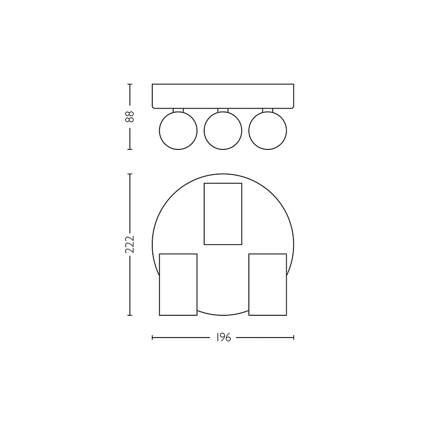 Philips - Badezimmerstrahler IDRIS 3xGU10/5W/230V IP44 weiß