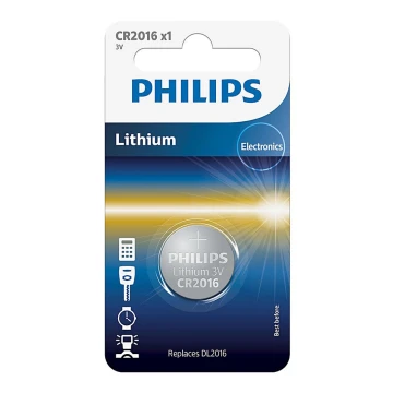 Philips CR2016/01B - Lithium Knopfzelle CR2016 MINICELLS 3V 90mAh