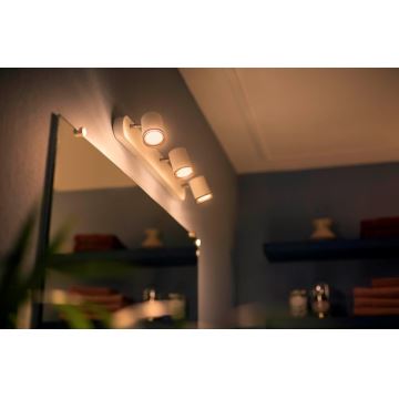 Philips - dimmbare LED Badezimmerleuchte Hue ADORE 3xGU10/5W/230V IP44