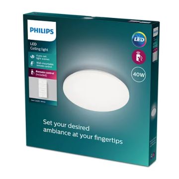 Philips - Dimmbare LED-Deckenleuchte LED/40W/230V 2700-6500K + Fernbedienung