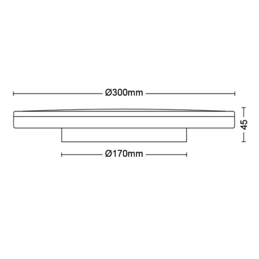 Philips - Dimmbare LED-Deckenleuchte SCENE SWITCH LED/18W/230V d 30 cm 2700K schwarz