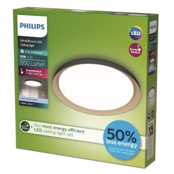 Philips - Dimmbare LED-Deckenleuchte PEBBLO SCENE SWITCH LED/10W/230V 4000K schwarz