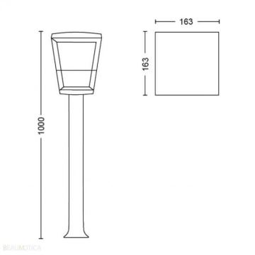 Philips 17442/30/P7 - LED RGB Außenlampe HUE ECONIC LED/15W/230V IP44