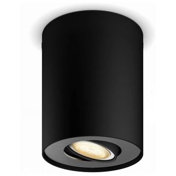 Philips - Dimmbarer LED-Strahler Hue PILLAR 1xGU10/4,2W/230V 2200-6500K + Fernbedienung schwarz