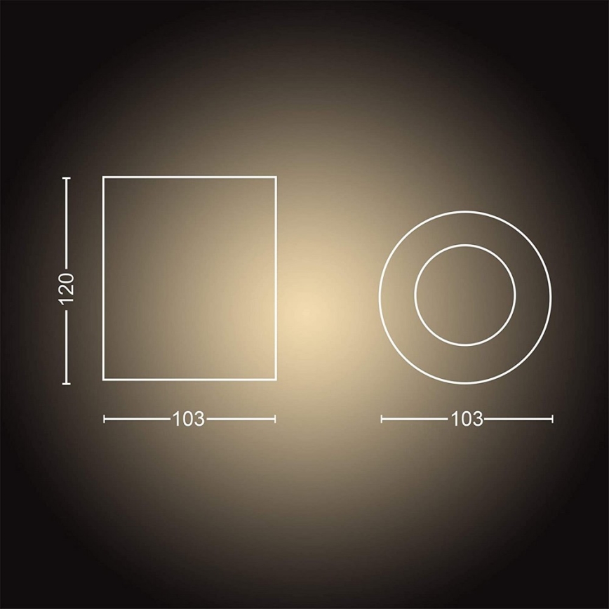 Philips - Dimmbarer LED-Strahler Hue PILLAR 1xGU10/4,2W/230V 2200-6500K schwarz