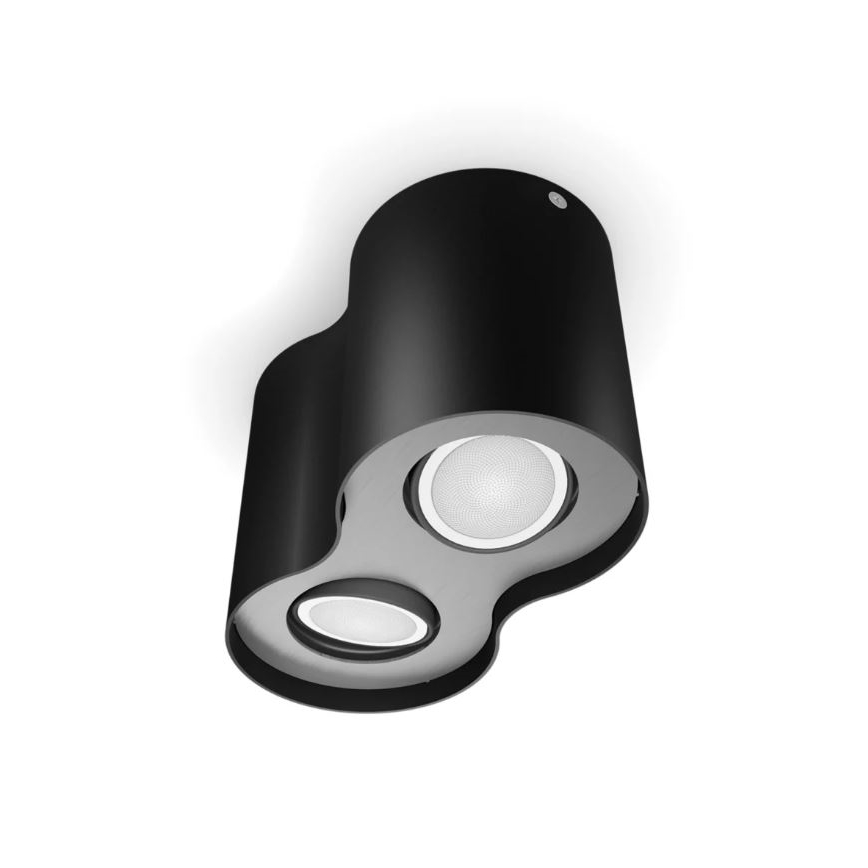 Philips - Dimmbarer LED-Strahler Hue PILLAR 2xGU10/4,2W/230V 2200-6500K + Fernbedienung schwarz