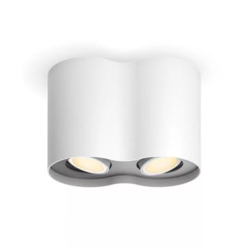 Philips - Dimmbarer LED-Strahler Hue PILLAR 2xGU10/4,2W/230V 2200-6500K + Fernbedienung weiß