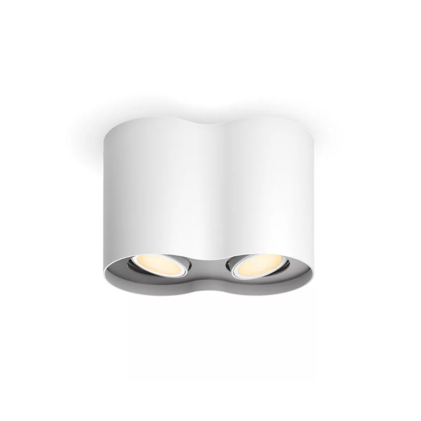 Philips - Dimmbarer LED-Strahler Hue PILLAR 2xGU10/4,2W/230V 2200-6500K + Fernbedienung weiß