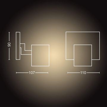 Philips - Dimmbarer LED-Strahler Hue RUNNER 1xGU10/4,2W/230V 2200-6500K + Fernbedienung schwarz