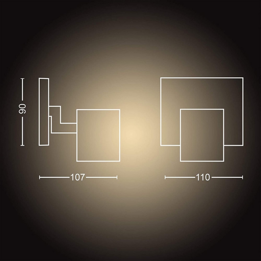 Philips - Dimmbarer LED-Strahler Hue RUNNER 1xGU10/4,2W/230V 2200-6500K schwarz