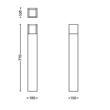 Philips - LED-Außenleuchte ARBOUR LED/3,8W/230V 77 cm IP44