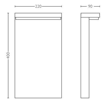 Philips - LED-Außenleuchte BUSTAN LED/3,8W/230V 40 cm IP44