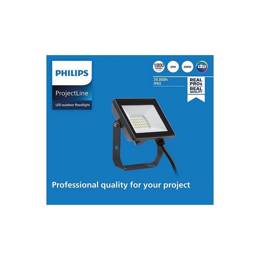 Philips – LED-Außenstrahler PROJECTLINE LED/20W/230V IP65 3000K
