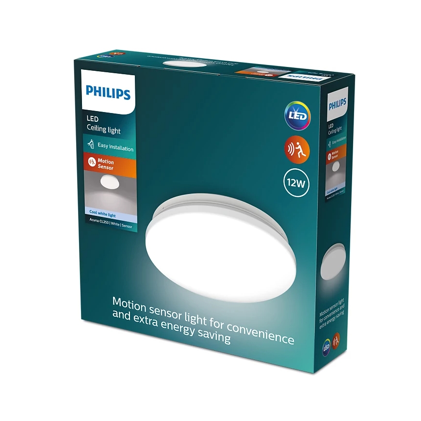 Philips - LED-Deckenleuchte mit Sensor ACUNA LED/12W/230V 4000K