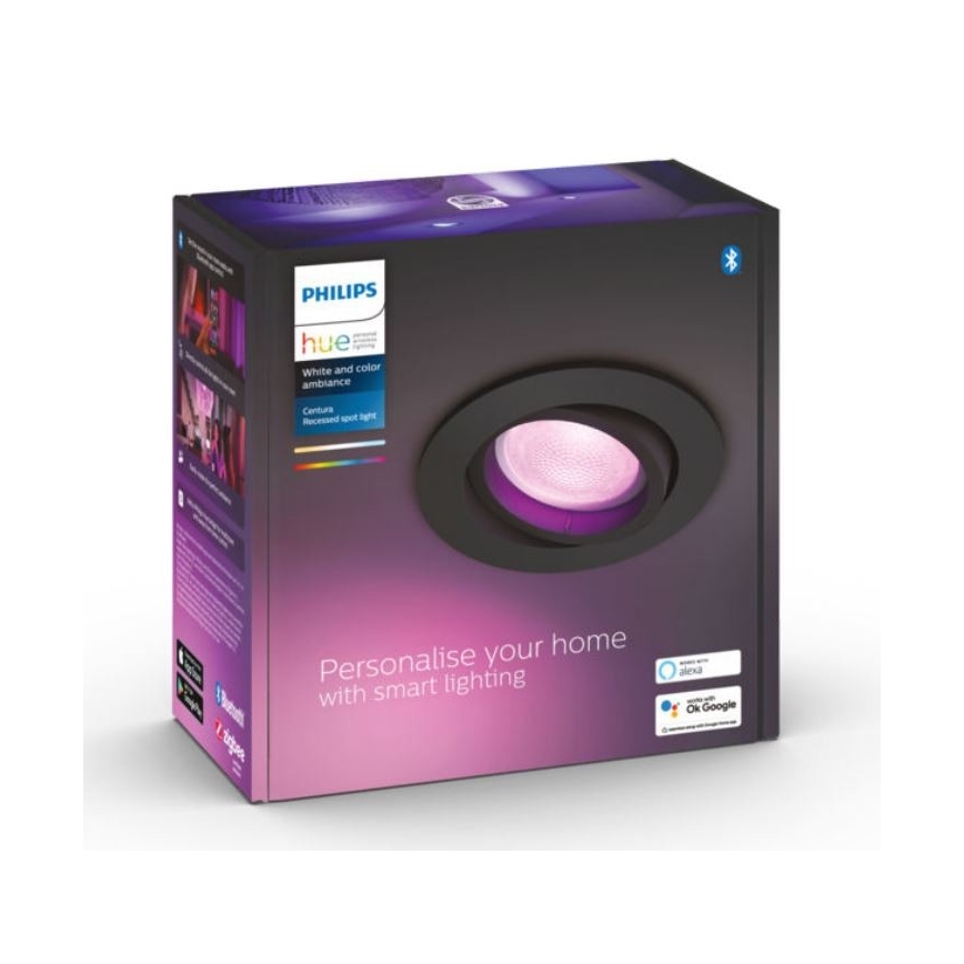 Philips - LED RGB dimmbare Einbauleuchte Hue CENTURA 1xGU10/5,7W/230V 2000-6500