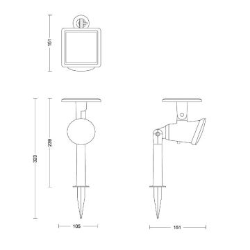 Philips - LED-Solarstrahler JIVIX LED/1,4W/3,7V IP44