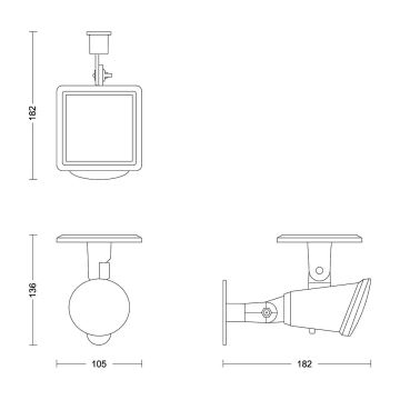 Philips - LED-Solarwandleuchte JIVIX LED/1,4W/3,7V IP44