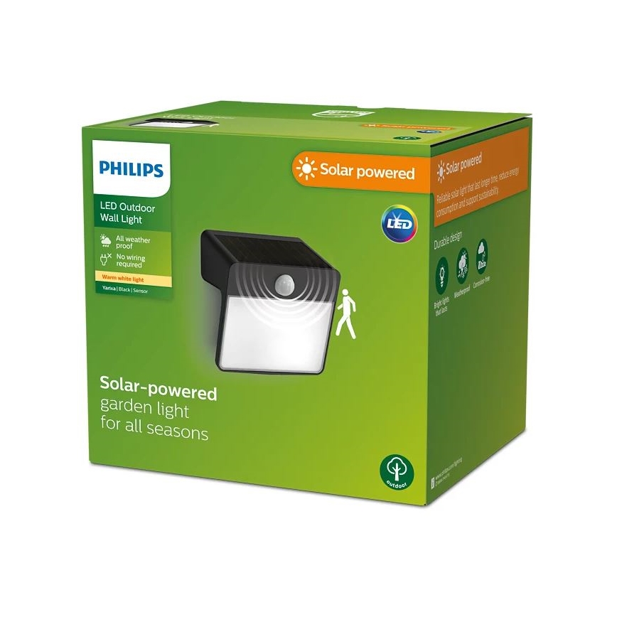 Philips - LED-Solarwandleuchte mit Sensor YARIXA LED/2,2W/3,7V IP44