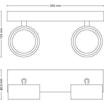 Philips - LED-Strahler 2xLED/5,5W/230V weiß