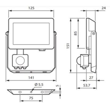 Philips - LED-Strahler mit Sensor DECOFLOOD LED/20W/230V IP65