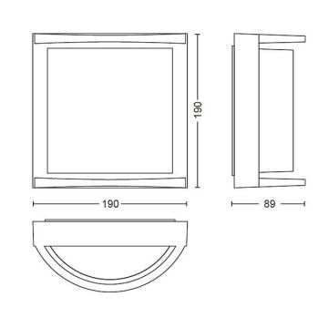 Philips Massive - LED Auβen-Wandbeleuchtung LED/12W/230V IP44