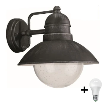 Philips Massive - LED-Wandleuchte für den Außenbereich mit Glühlampe und Dämmerungssensor DAMASCUS 1xE27/9W/230V IP44