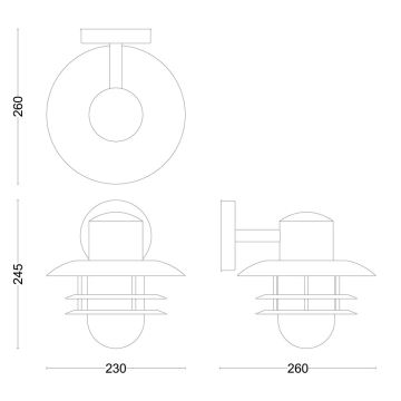 Philips - Outdoor-Wandleuchte INYMA 1xE27/25W/230V IP44