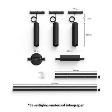 Philips - SET 3x dimmbarer LED RGBW- Hängekronleuchter für Schienensystem Hue PERIFO LED/15,6W/230V 2000-6500K