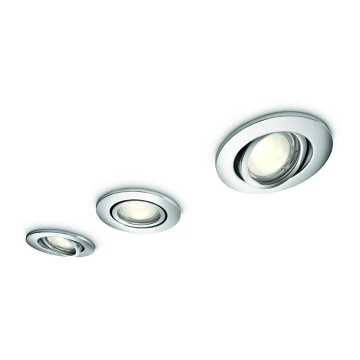 Philips - SET 3x Einbauleuchte für Badezimmer 3xGU10/35W/230V IP23