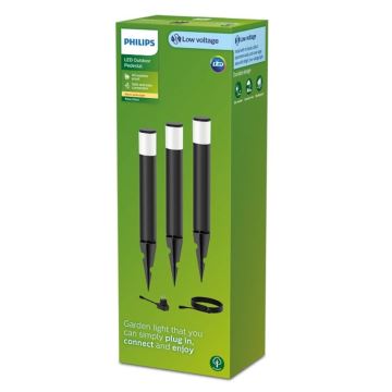 Philips - SET 3x LED-Außenleuchte PUREX LED/1,5W/24/230V IP44