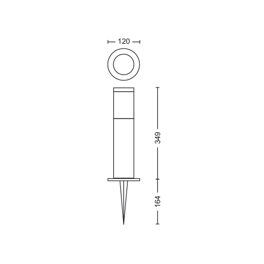 Philips – SET 3x LED-Außenleuchte GARDENLINK LED/24W/230V 2700K IP44