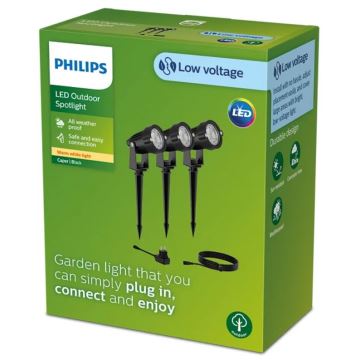 Philips - SET 3x LED-Outdoor-Strahler CASPER LED/1,5W/24/230V IP44