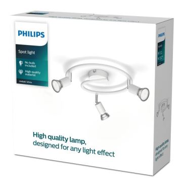 Philips - Strahler 3xGU10/50W/230V weiß