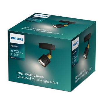 Philips - Strahler NIALL 1xGU10/5W/230V schwarz/Messing