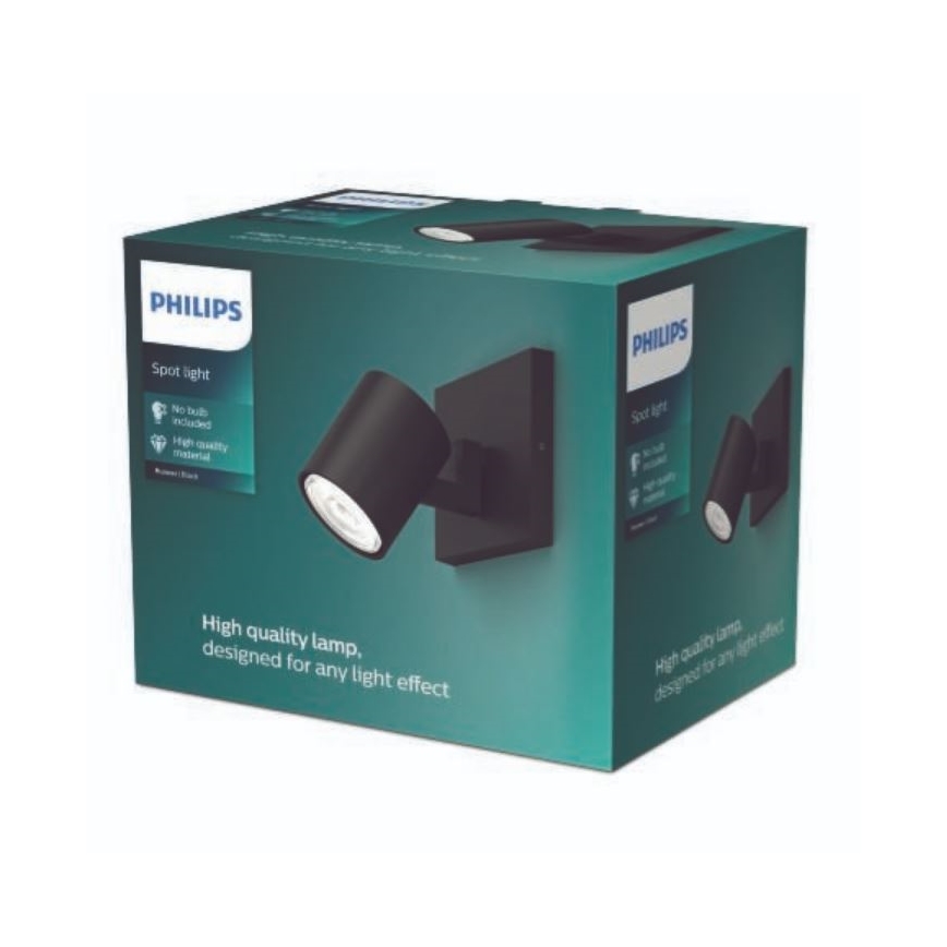 Philips - Strahler RUNNER 1xGU10/20W/230V schwarz