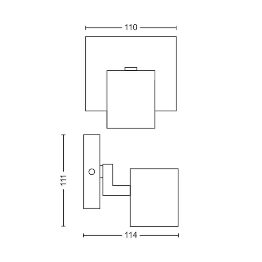 Philips - Strahler RUNNER 1xGU10/20W/230V schwarz