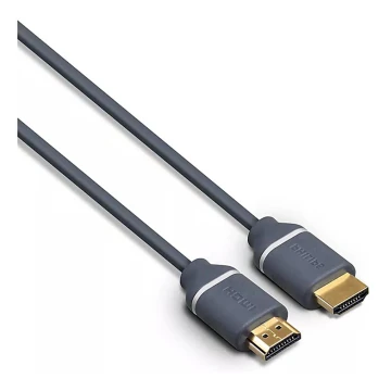 Philips SWV5650G/00 – HDMI-Kabel mit Ethernet, HDMI 2.0 A-Anschluss 5m grau