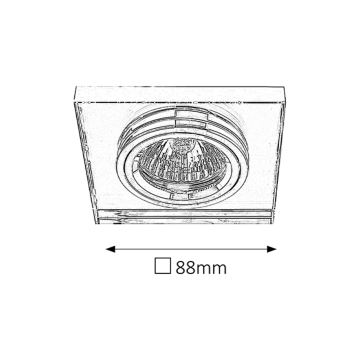 Rabalux - Einbauleuchte 1xGU5,3/50W/12V