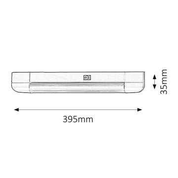 Rabalux - Küchenunterbauleuchte BAND LIGHT 1xG13/10W/230V 39,5 cm silbern