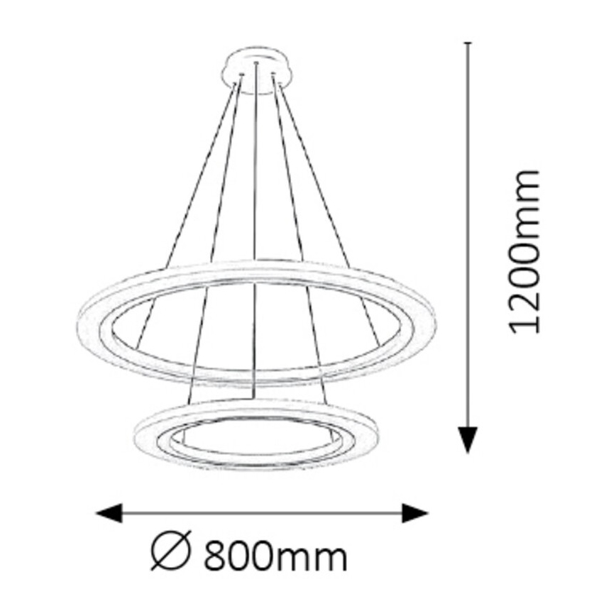 Rabalux 2429 - LED Kronleuchter ADRIENNE LED/62W/230V silber